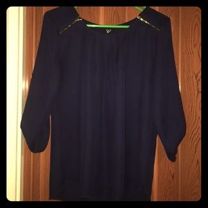 Navy Blue Zipper Shirt!